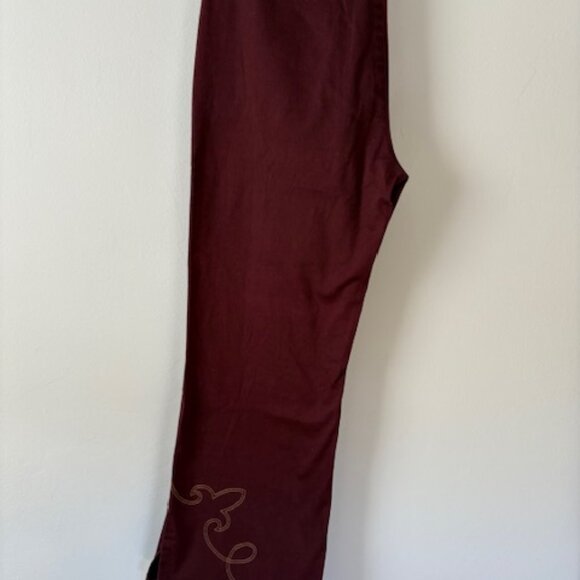 Guess Jeans cropped pants, burgundy with western details & split hem, Size 29 - Picture 2 of 4